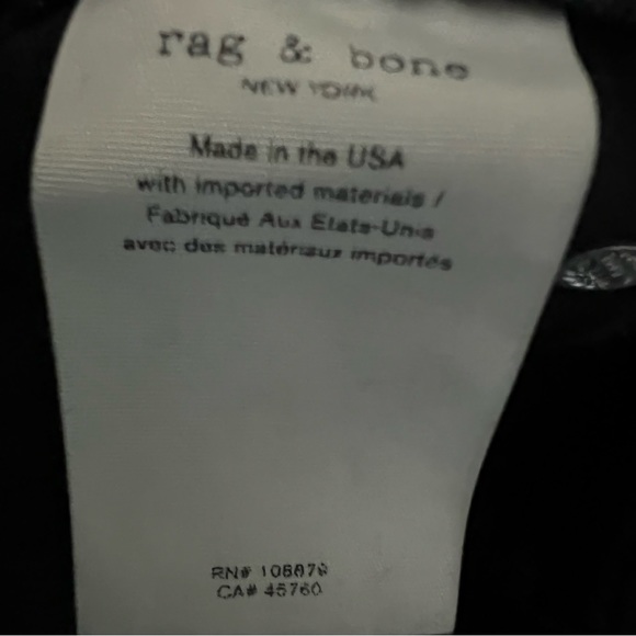 NWT $225 rag & bone | Nina | High Rise Cigarette | Button-fly Jeans in Grafton - Picture 10 of 16